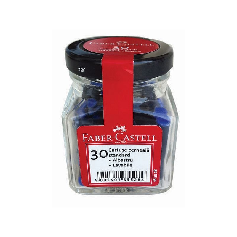 Cartuse cerneala, 30 bucati, ambalaj borcan, albastru - imagine 3